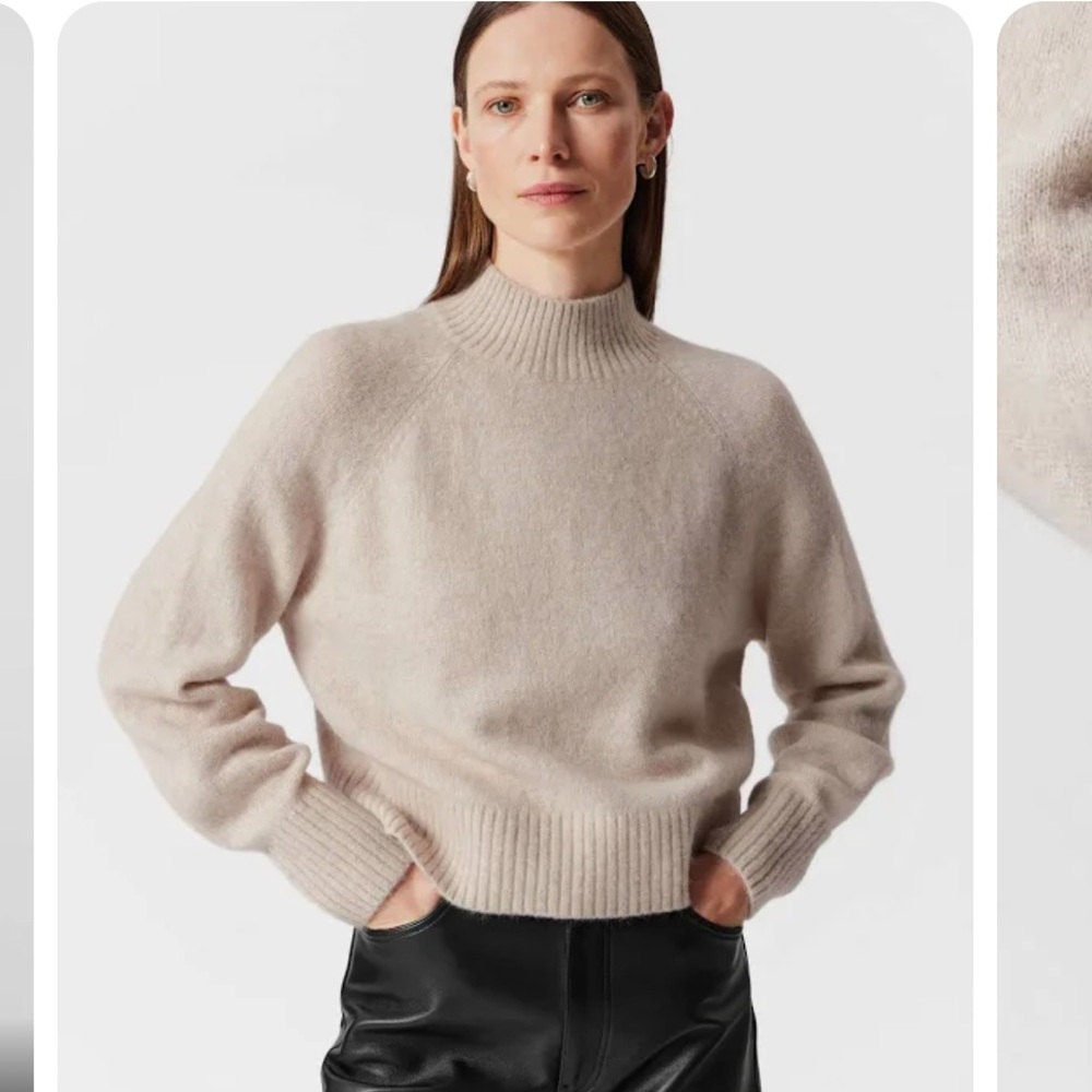 & Other Stories Mock Neck Sweater | Gray | Size M